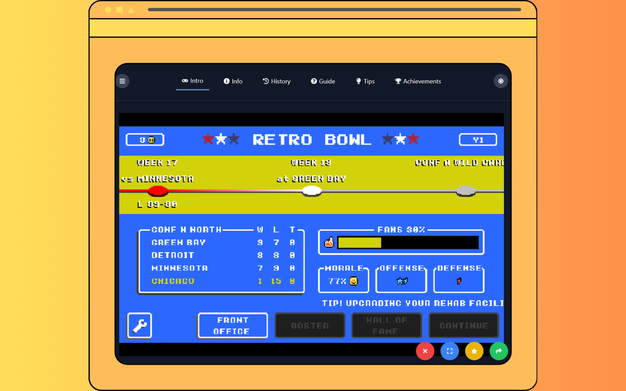 Retro Bowl Unblocked Game chrome谷歌浏览器插件_扩展第2张截图