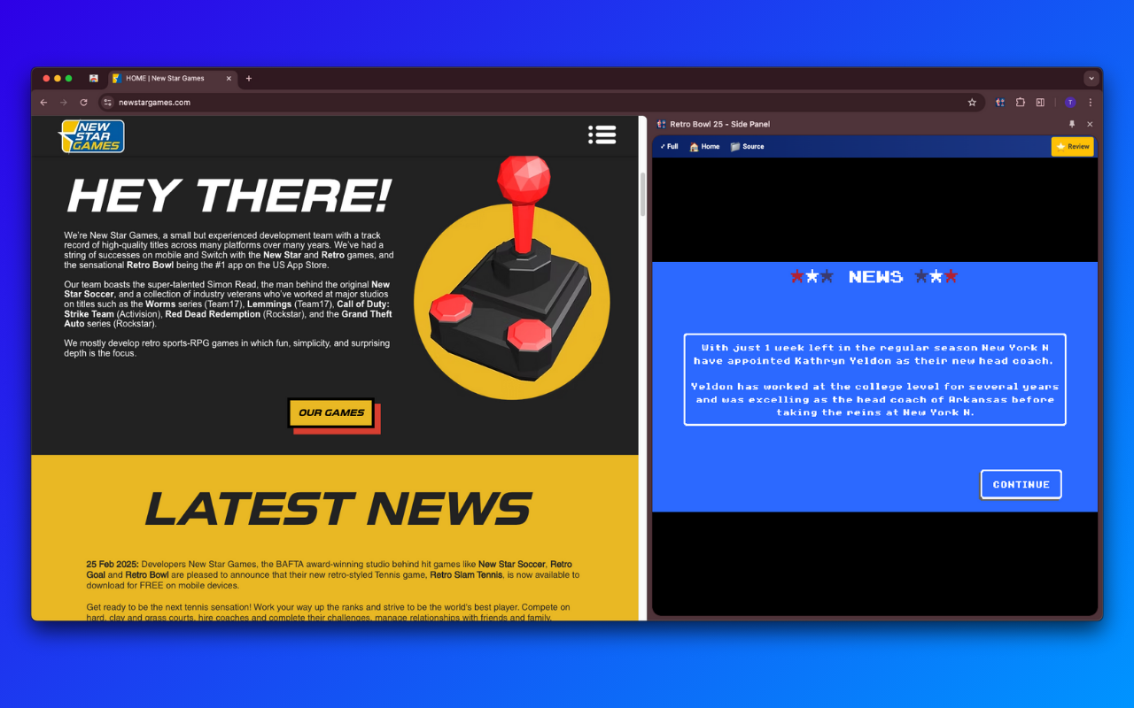 Retro Bowl 25 - Side Panel chrome谷歌浏览器插件_扩展第1张截图