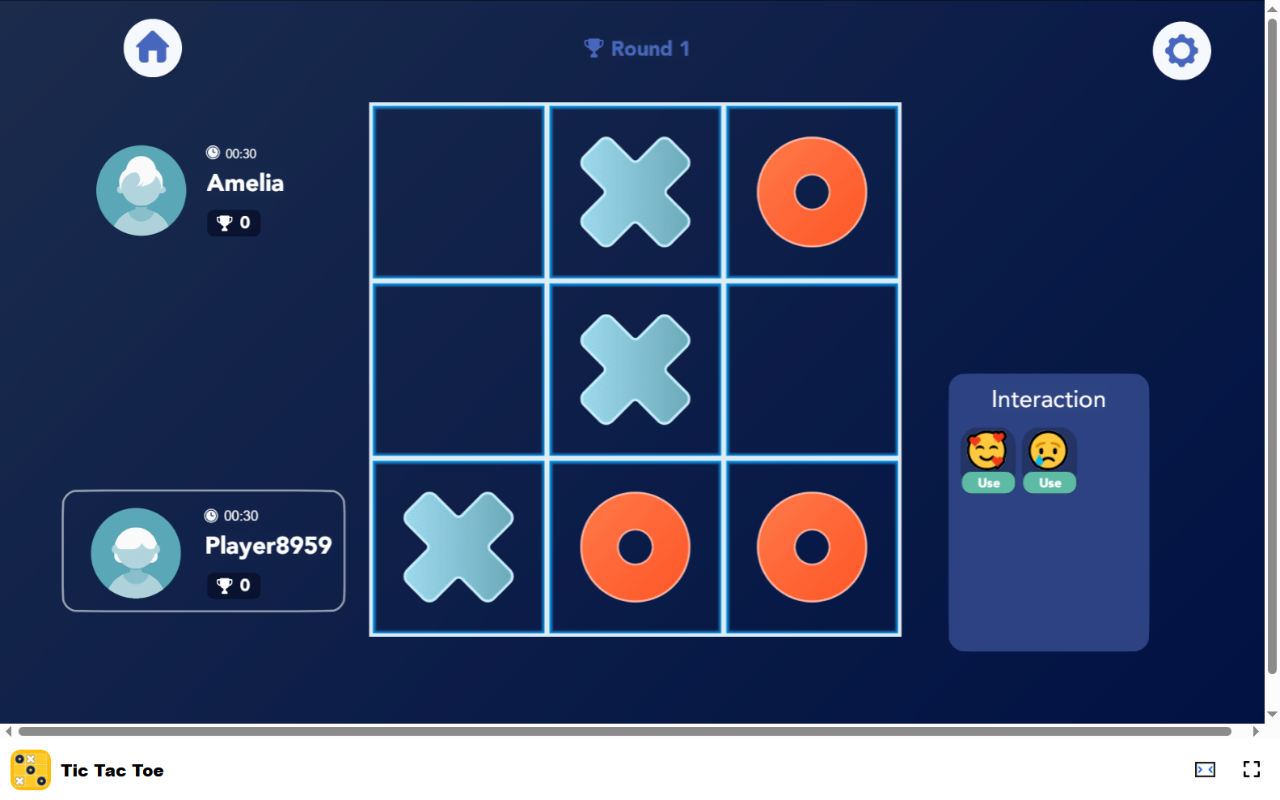 Tic Tac Toe 游戏 - 独自游戏、与朋友一起，或在本地多人游戏中！ chrome谷歌浏览器插件_扩展第3张截图