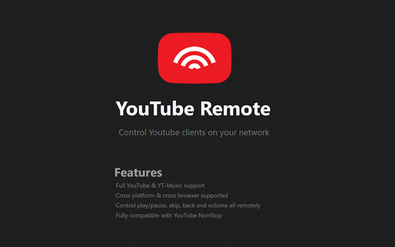 YouTube Remote chrome谷歌浏览器插件_扩展第1张截图
