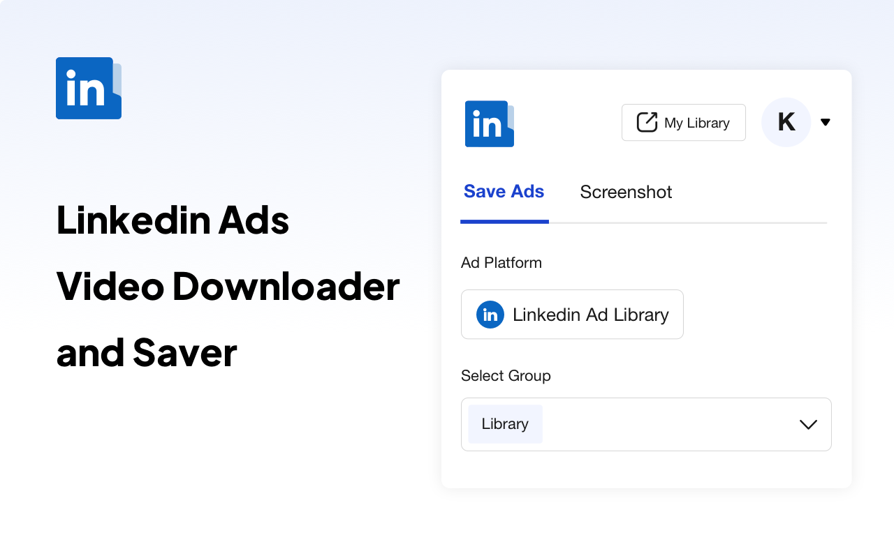 Ad Library - Linkedin广告视频下载器和数据导出 chrome谷歌浏览器插件_扩展第1张截图