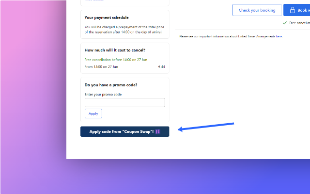 Coupon Swap: Effortlessly exchange Booking.com coupon codes chrome谷歌浏览器插件_扩展第2张截图