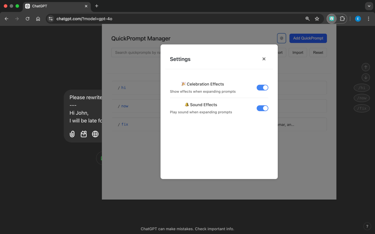 Ghostype: QuickPrompts for ChatGPT chrome谷歌浏览器插件_扩展第4张截图