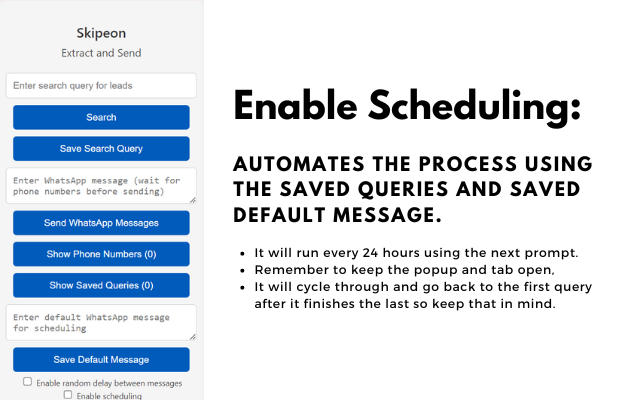 Skipeon WhatsApp Bulk Messenger & Data Scraper chrome谷歌浏览器插件_扩展第1张截图