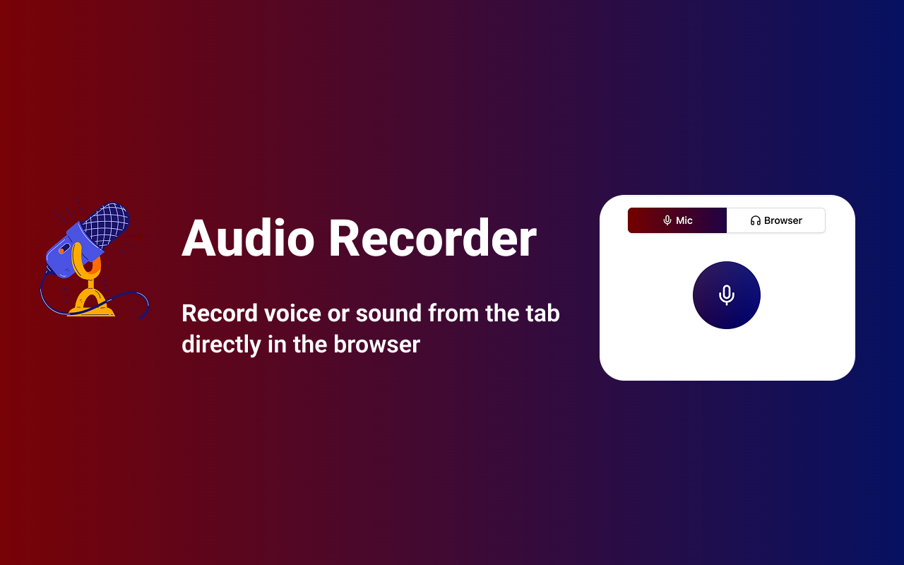 音频录音机 chrome谷歌浏览器插件_扩展第1张截图