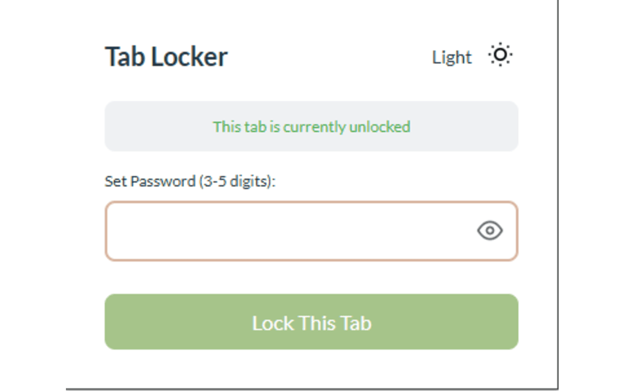 Tab Locker chrome谷歌浏览器插件_扩展第3张截图