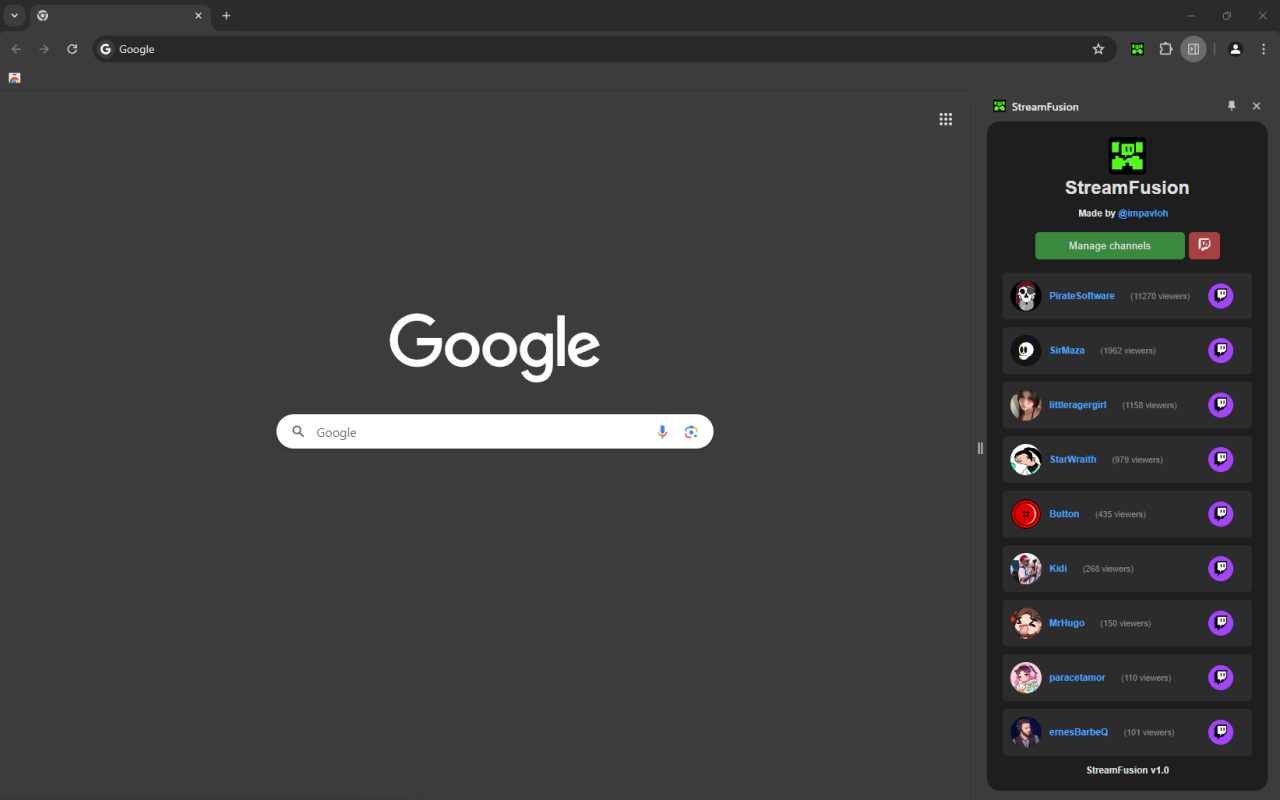 StreamFusion chrome谷歌浏览器插件_扩展第1张截图