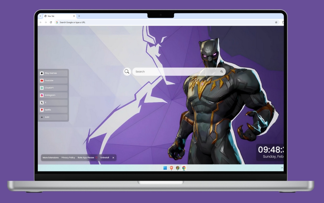 Black Panther Live Wallpaper chrome谷歌浏览器插件_扩展第1张截图