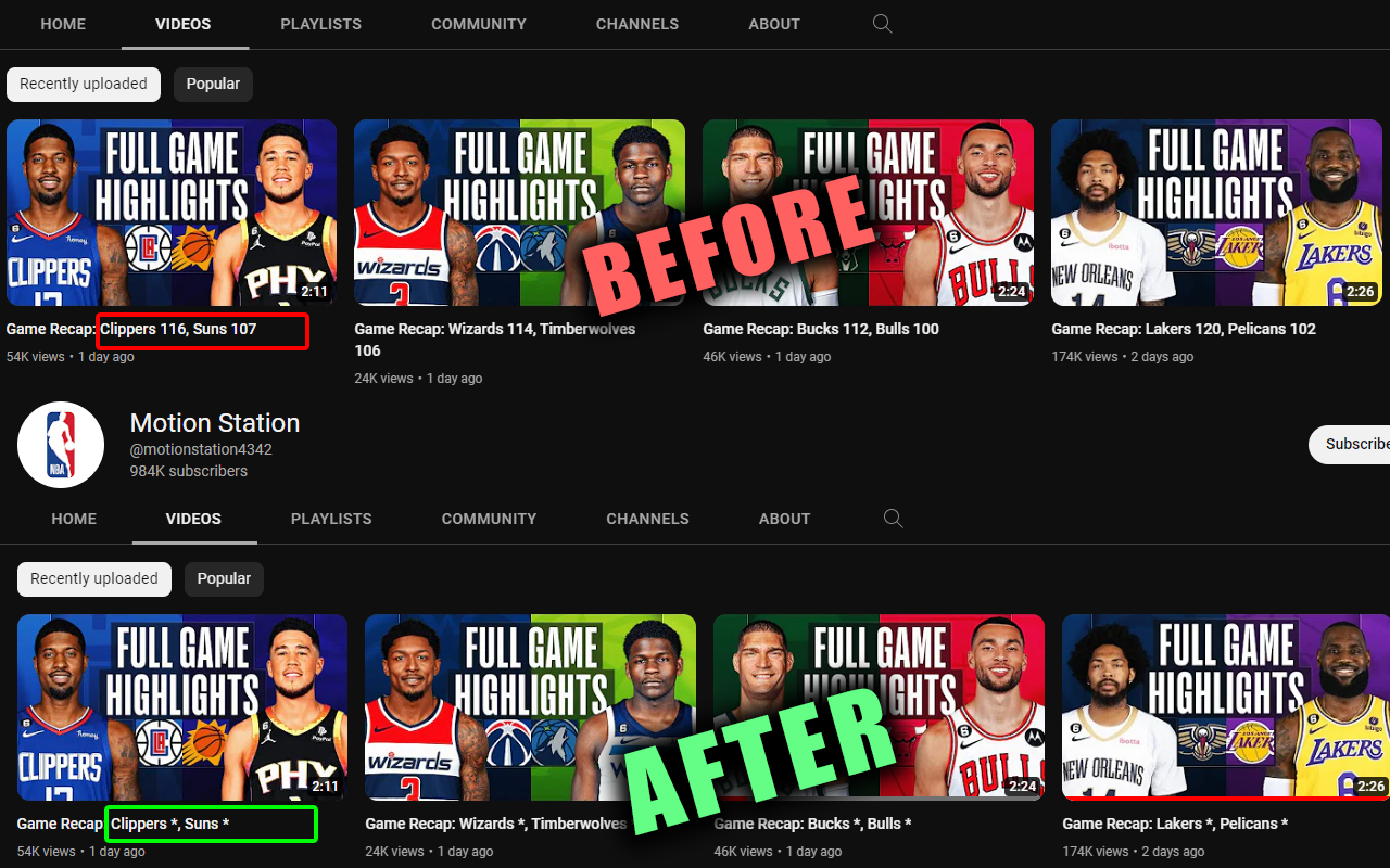 NBA Recaps Spoiler Free chrome谷歌浏览器插件_扩展第1张截图