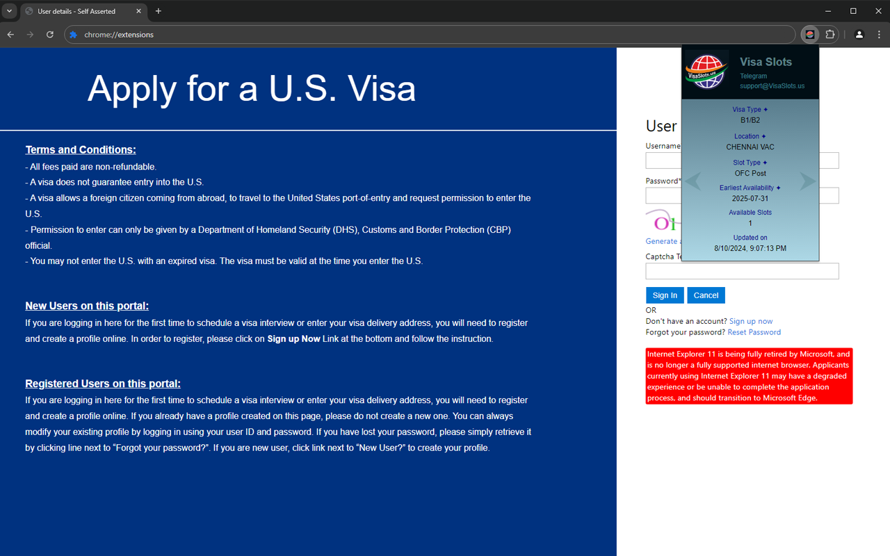 VisaSlots.us chrome谷歌浏览器插件_扩展第2张截图