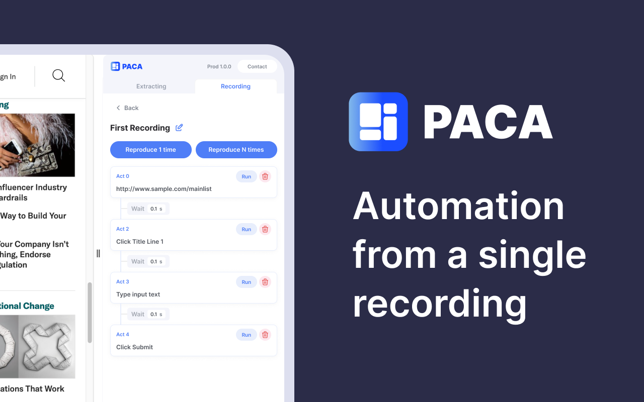 PACA: AI-powered web automation chrome谷歌浏览器插件_扩展第2张截图