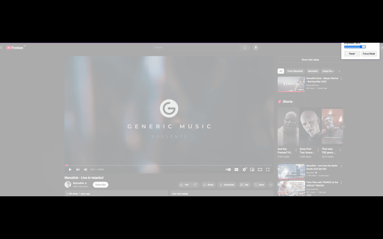 YouTube Focus Suite - Video Brightness & Focus Mode chrome谷歌浏览器插件_扩展第1张截图