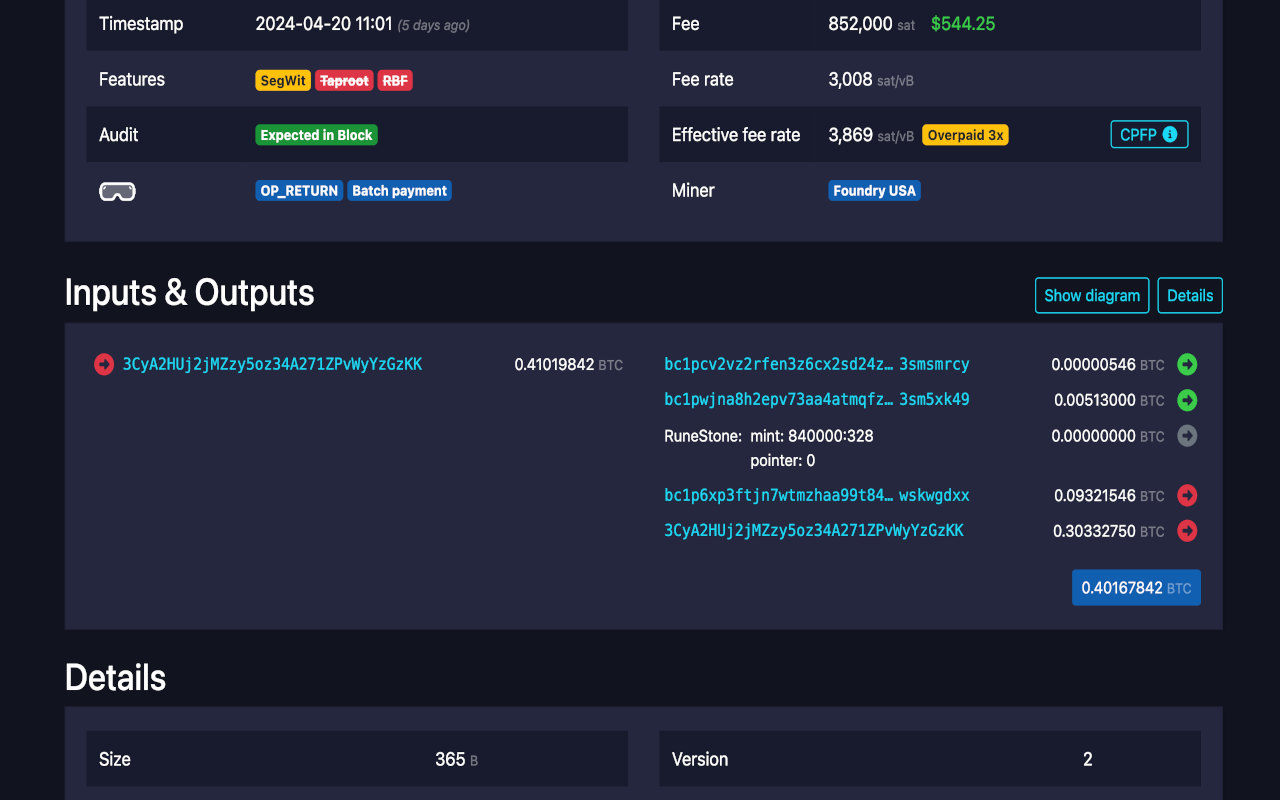 Runes For Mempool chrome谷歌浏览器插件_扩展第4张截图