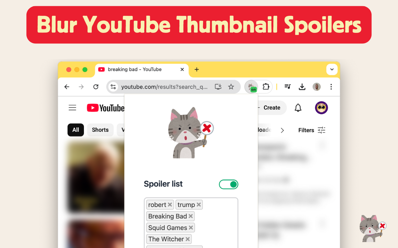 Hide Spoilers: Block & Blur Spoilers chrome谷歌浏览器插件_扩展第2张截图