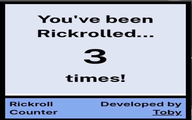 Rickroll Counter chrome谷歌浏览器插件_扩展第1张截图