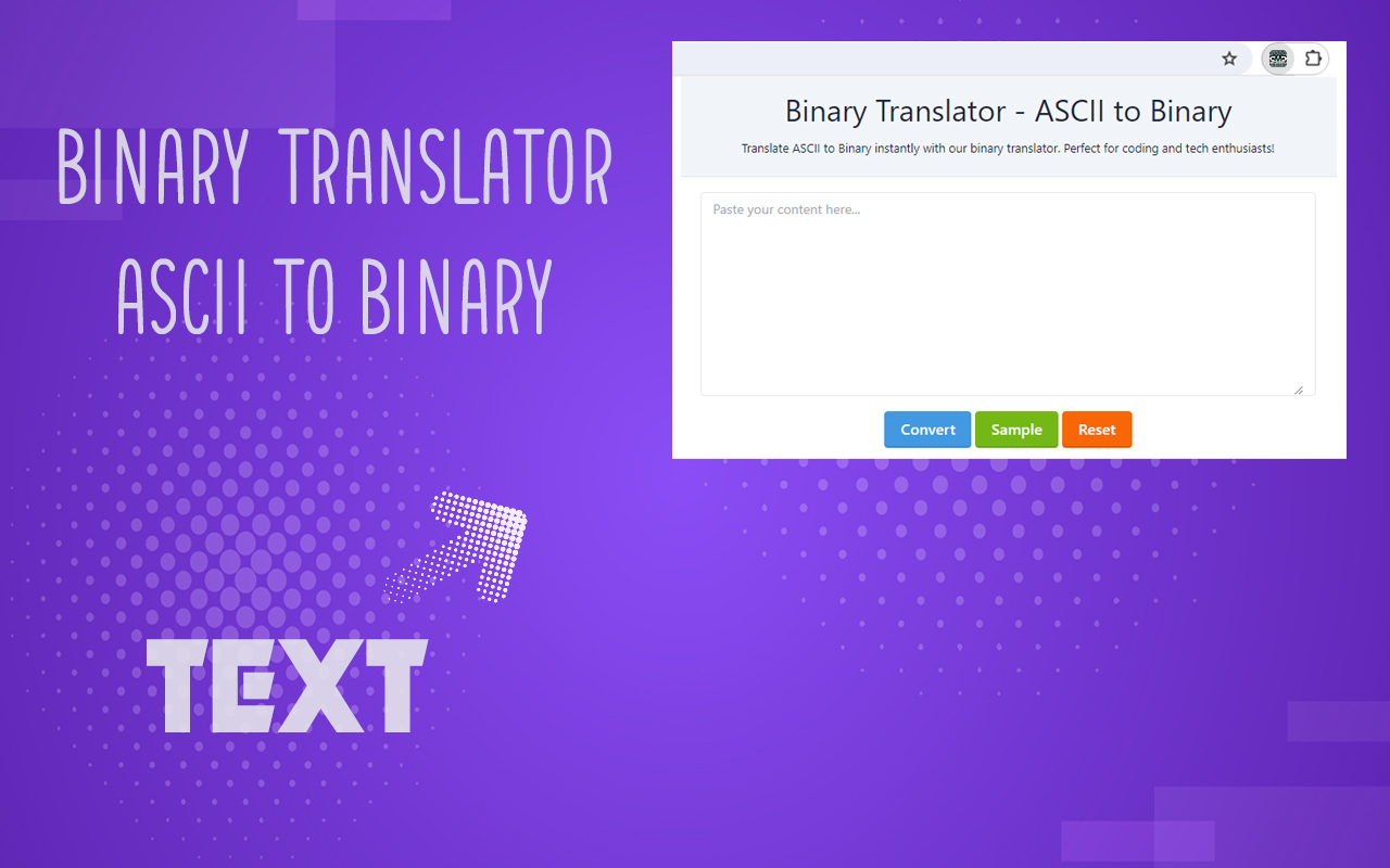 Binary Translator - ASCII to Binary chrome谷歌浏览器插件_扩展第1张截图