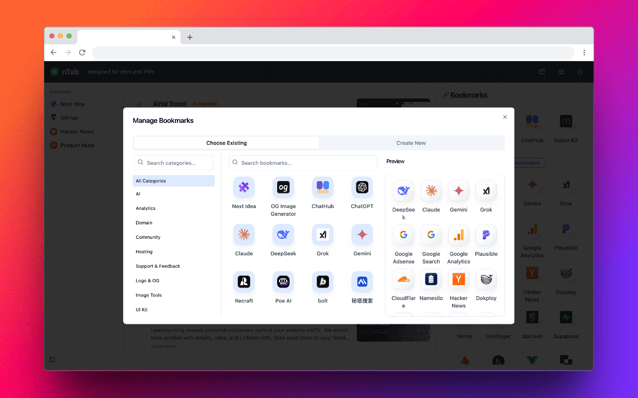 nTab chrome谷歌浏览器插件_扩展第4张截图