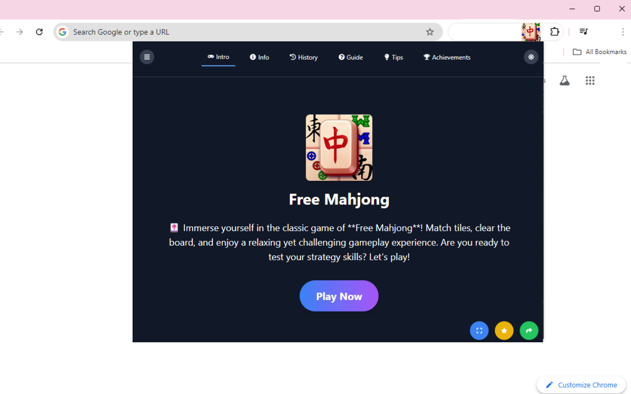Free Mahjong chrome谷歌浏览器插件_扩展第2张截图