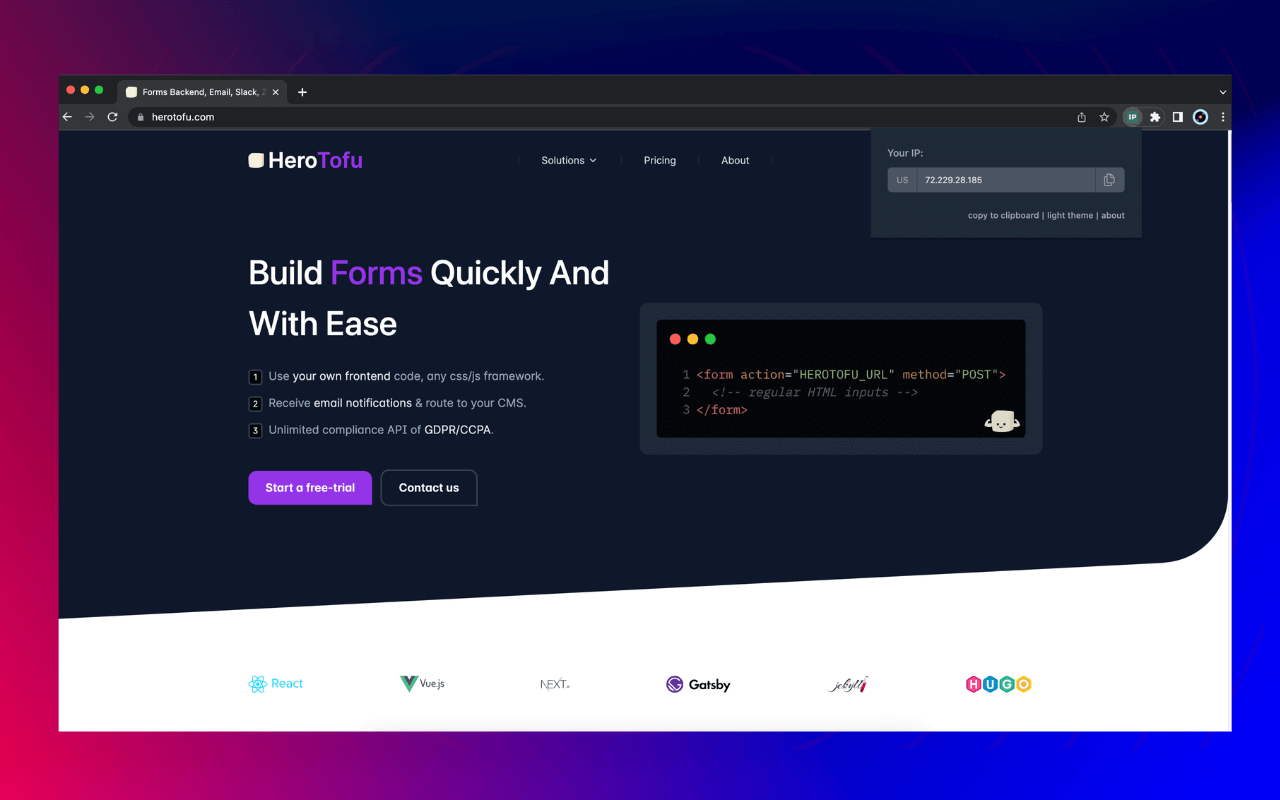Just IP Address chrome谷歌浏览器插件_扩展第2张截图