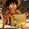 Luffy Finds a Treasure Map on the Beach Live Wallpaper