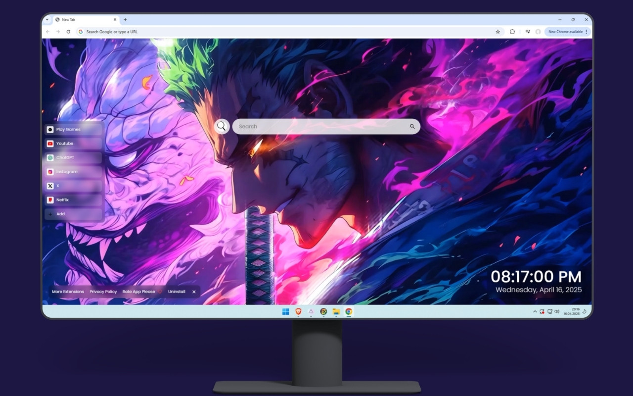 Swordsman Roronoa Zoro Live Wallpaper chrome谷歌浏览器插件_扩展第1张截图