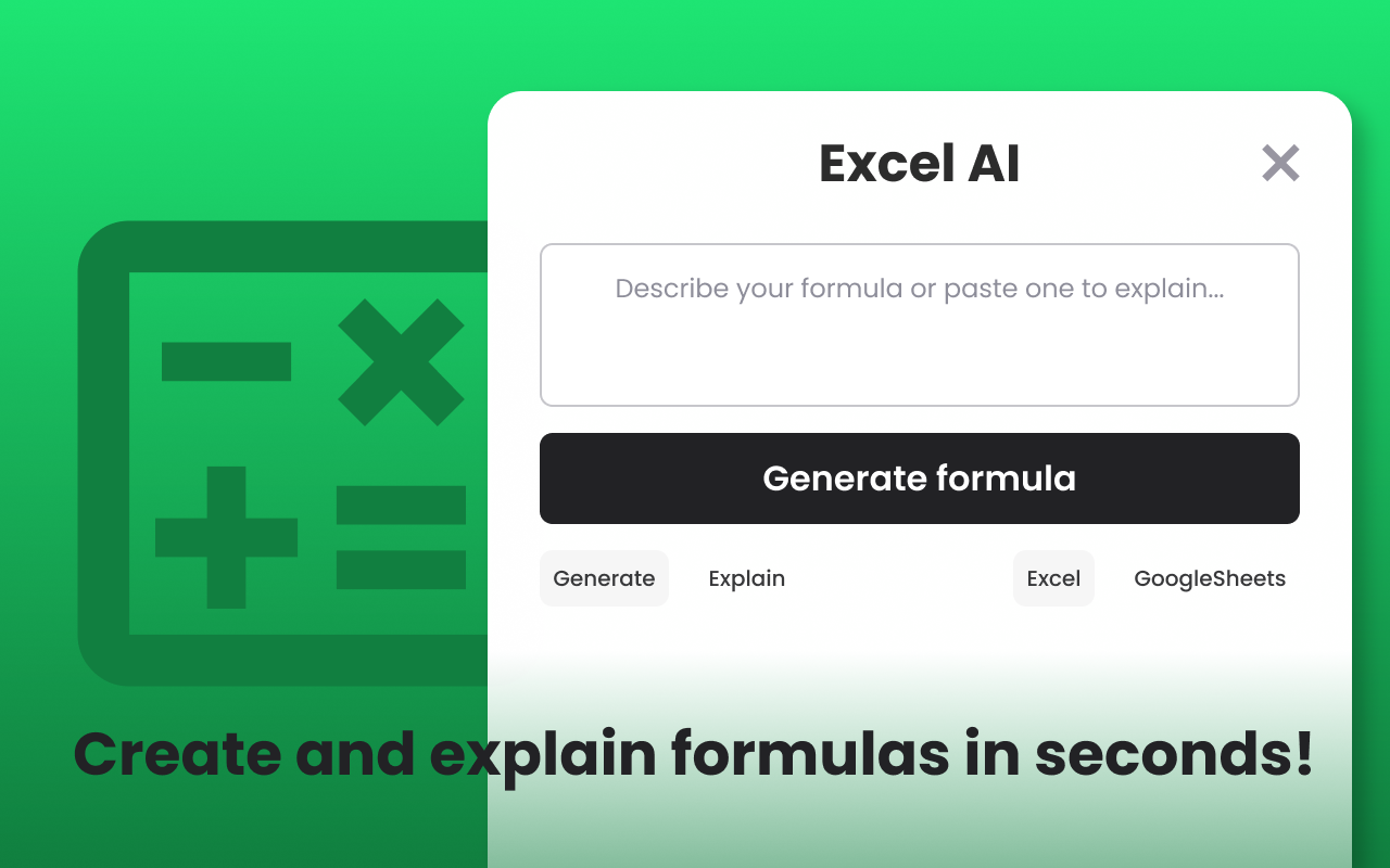 Excel AI chrome谷歌浏览器插件_扩展第1张截图