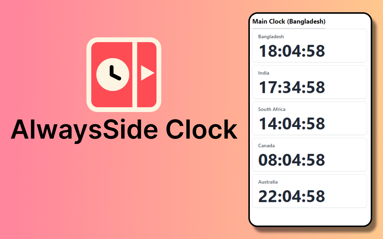 AlwaysSide Clock chrome谷歌浏览器插件_扩展第1张截图