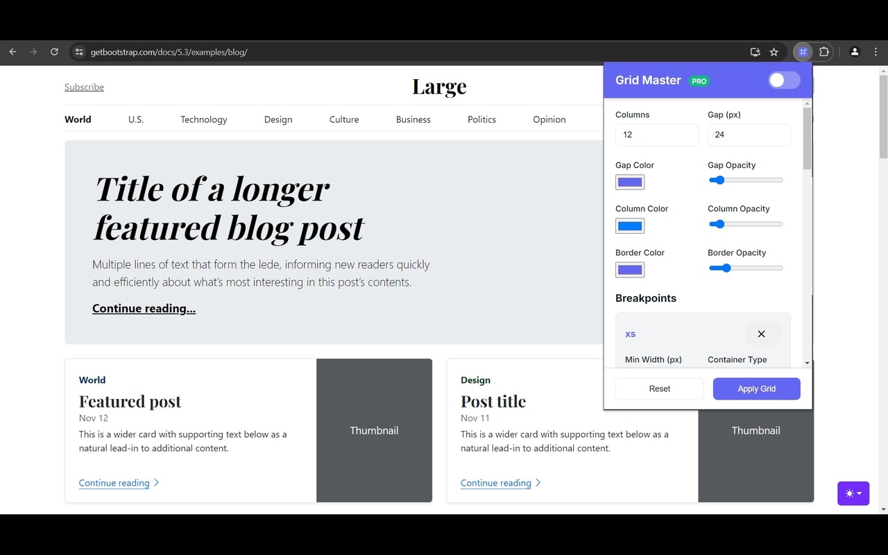 Grid Master Pro chrome谷歌浏览器插件_扩展第4张截图