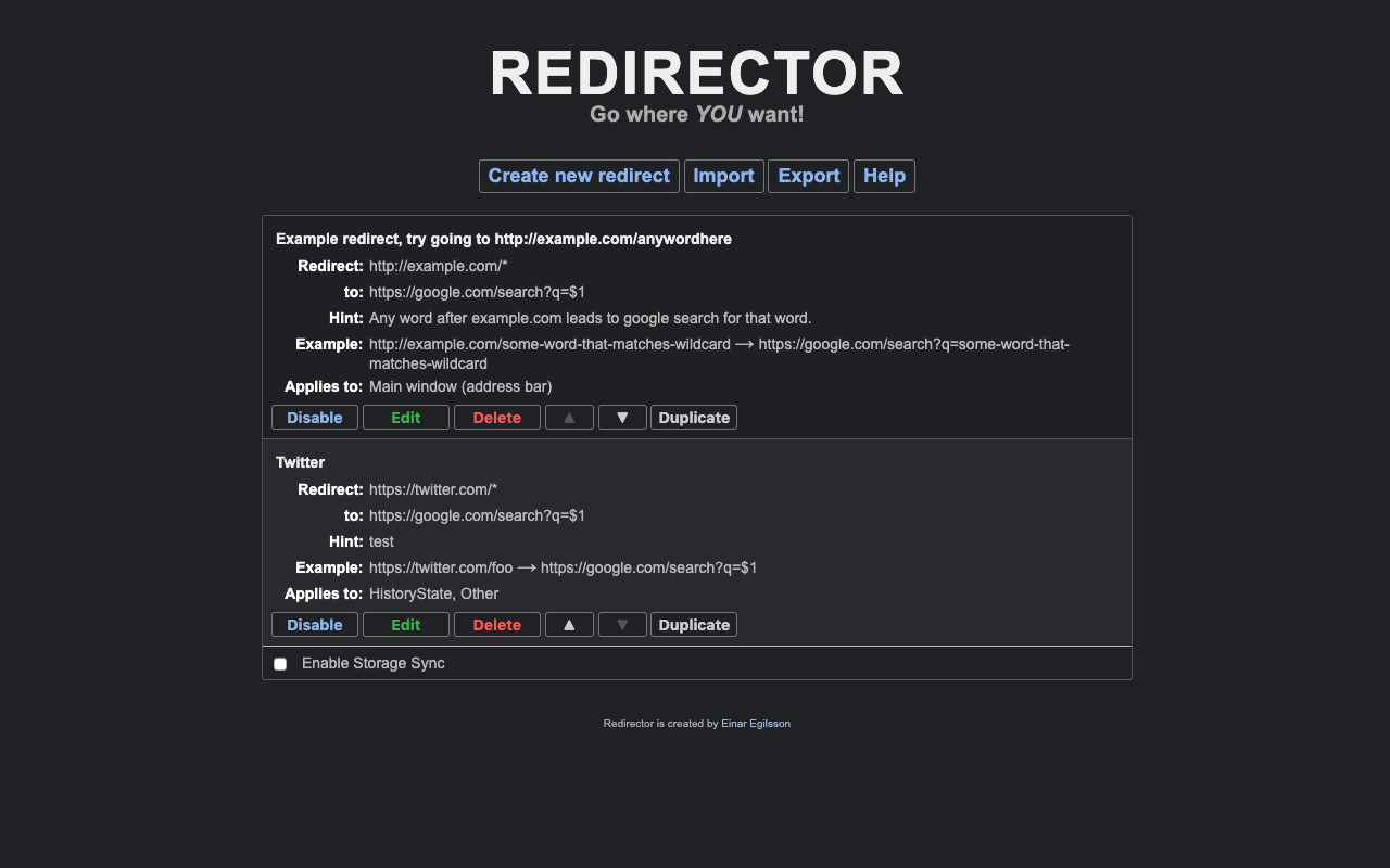 Redirector chrome谷歌浏览器插件_扩展第2张截图