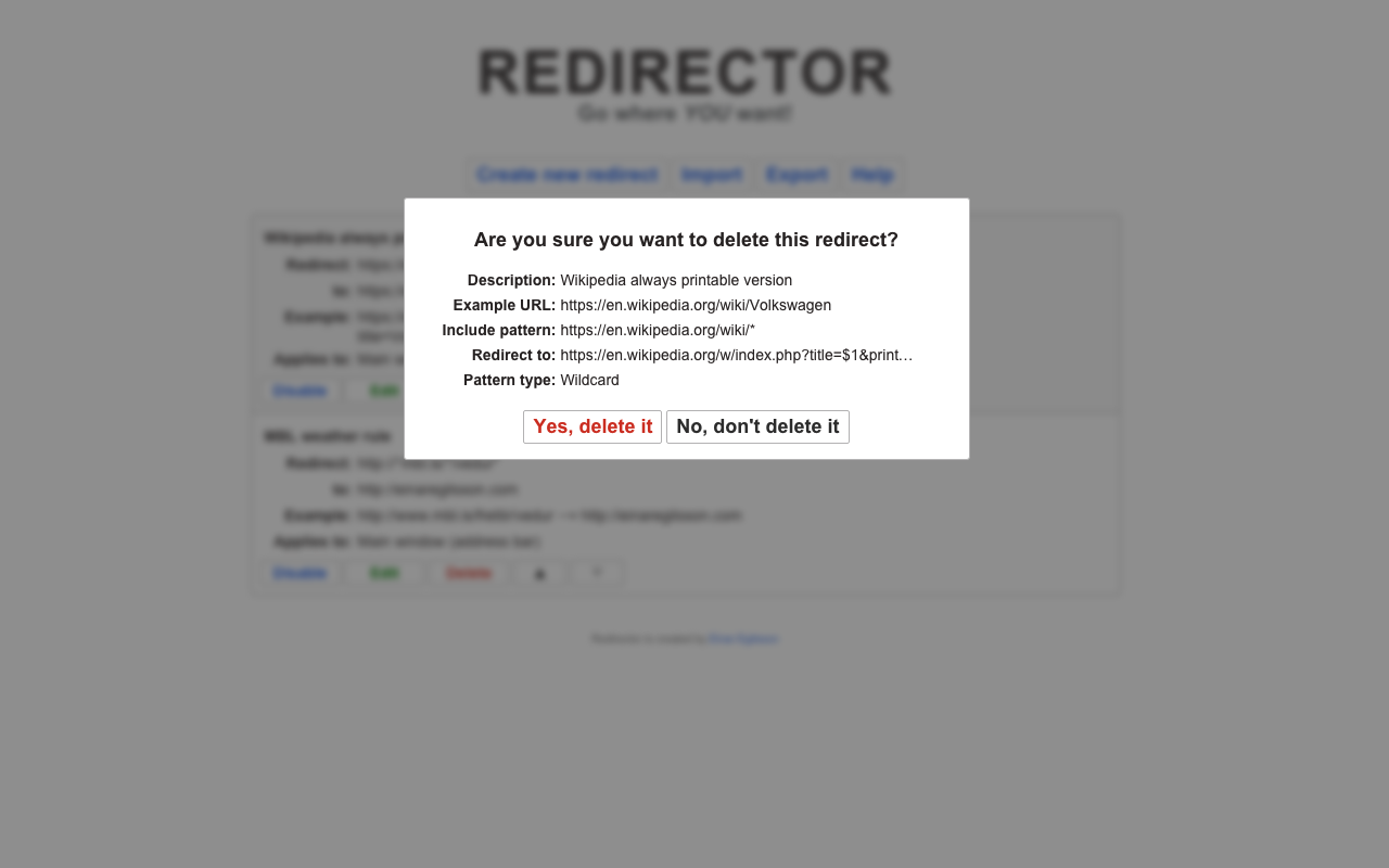 Redirector chrome谷歌浏览器插件_扩展第3张截图