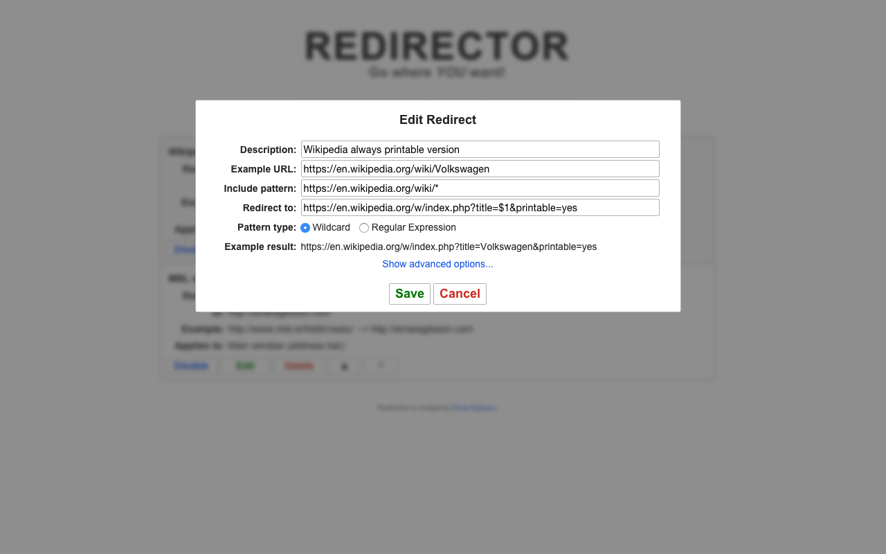 Redirector chrome谷歌浏览器插件_扩展第4张截图