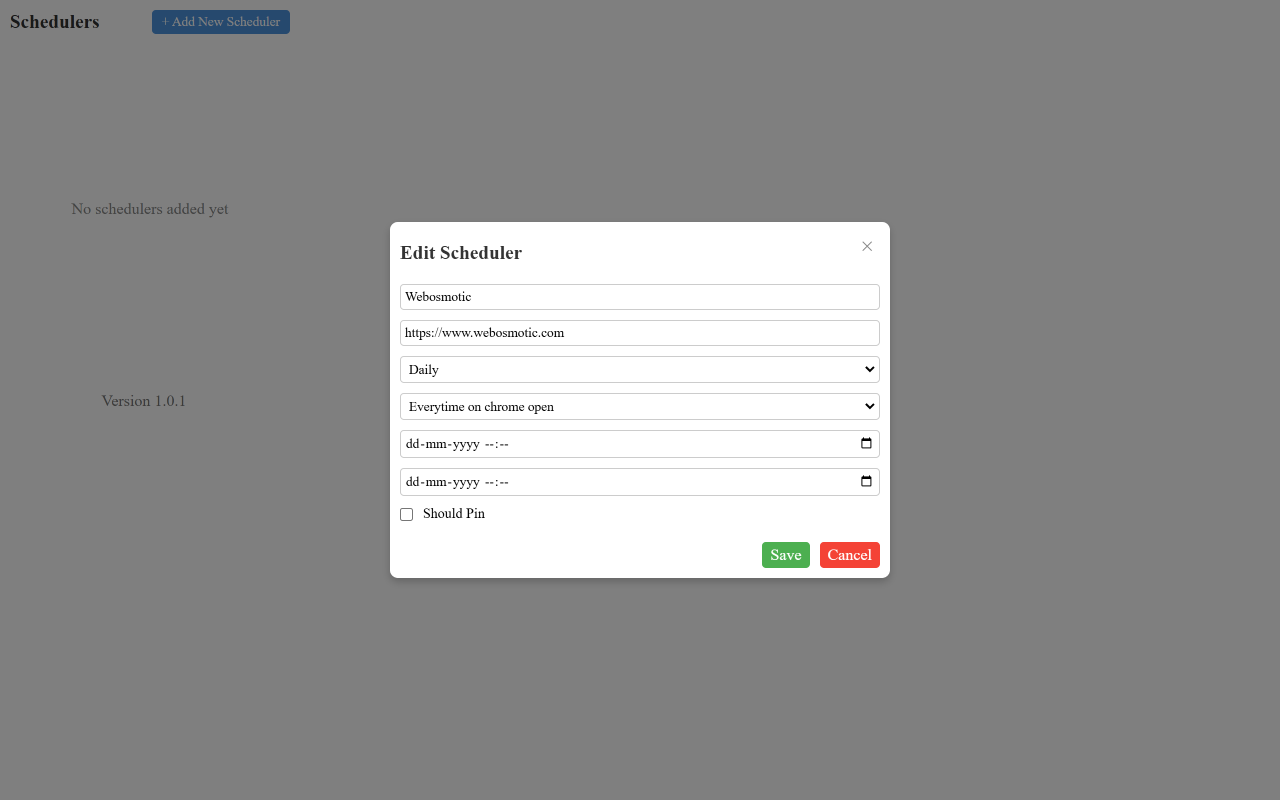 Scheduled Website Opener chrome谷歌浏览器插件_扩展第1张截图
