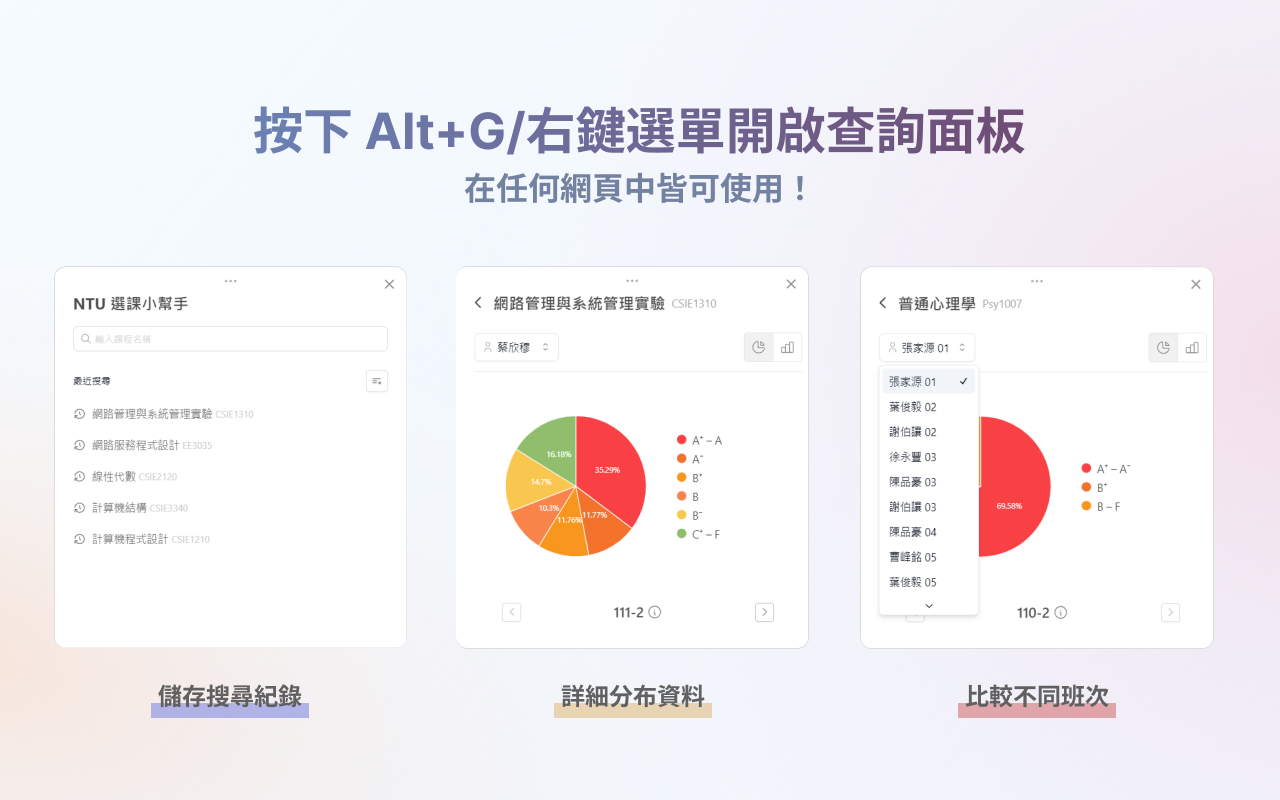 NTU 選課小幫手 chrome谷歌浏览器插件_扩展第2张截图