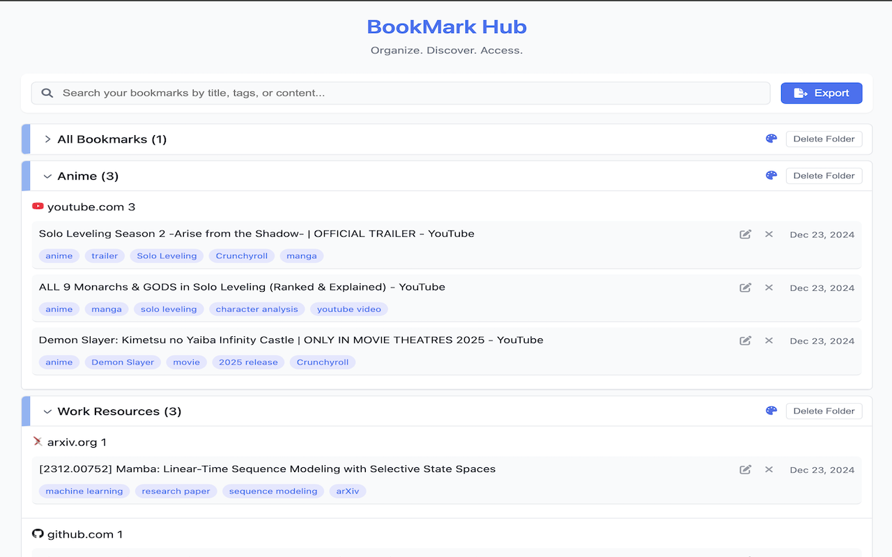 AI Bookmark Manager Pro chrome谷歌浏览器插件_扩展第1张截图