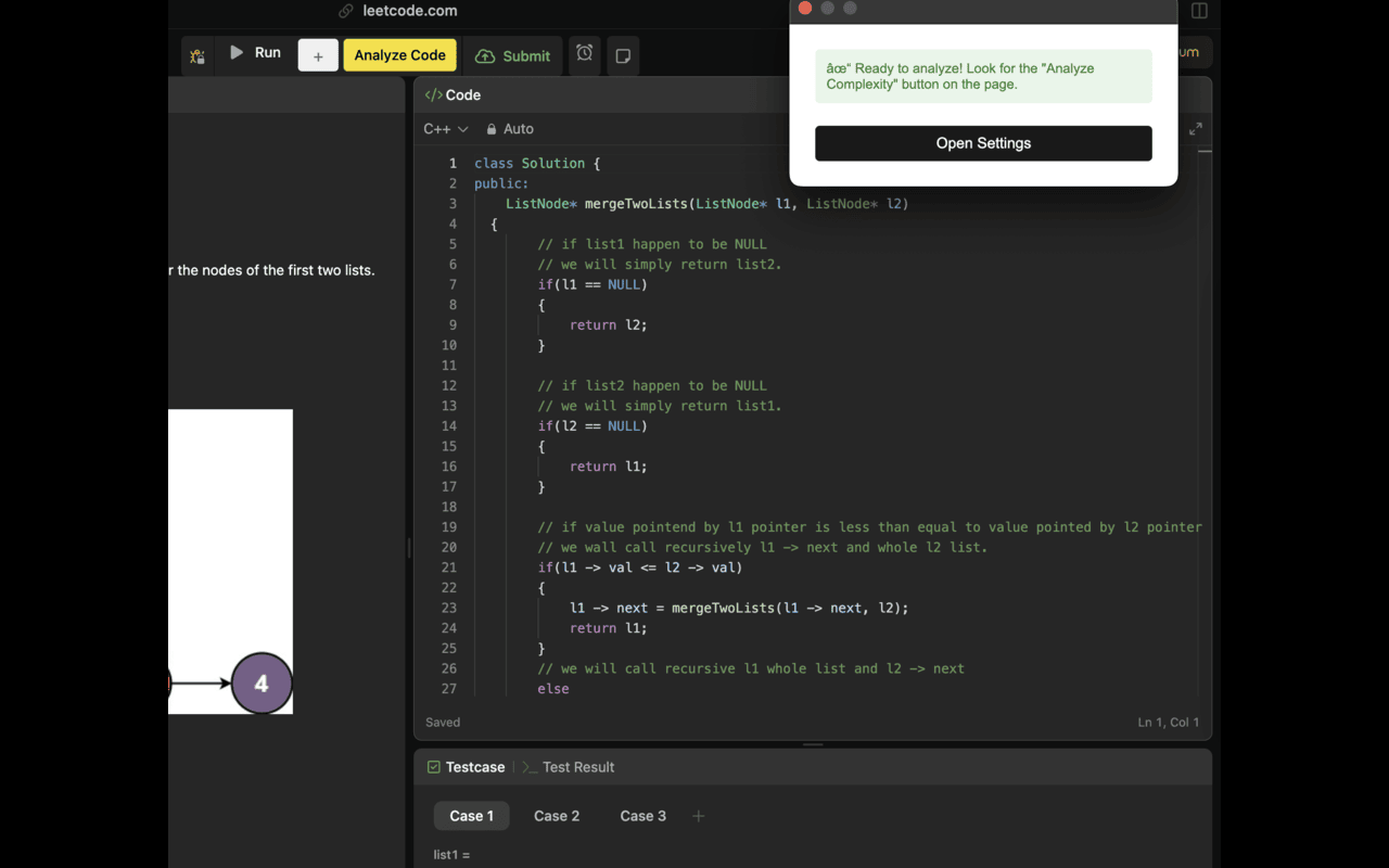 LeetCode Complexity Analyzer chrome谷歌浏览器插件_扩展第3张截图