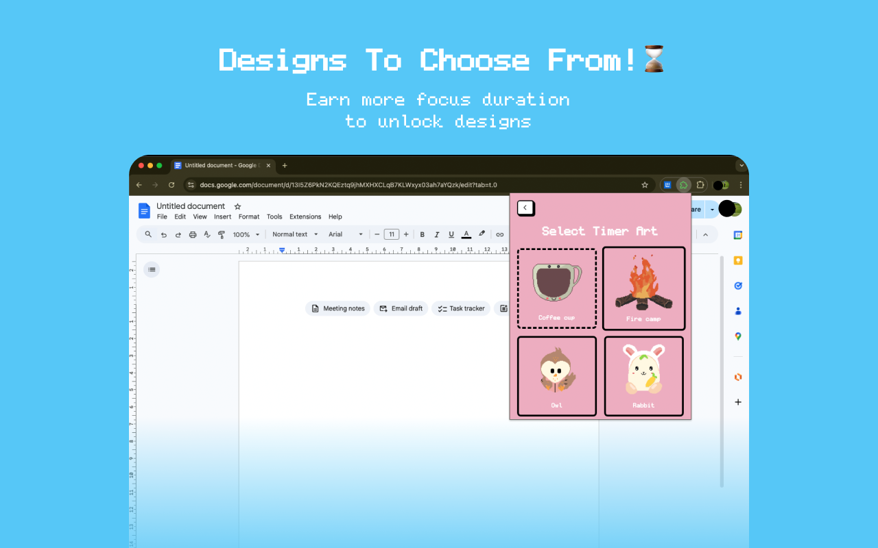 PixFocus: Gamified, Cozy Visual Focus Timers chrome谷歌浏览器插件_扩展第3张截图