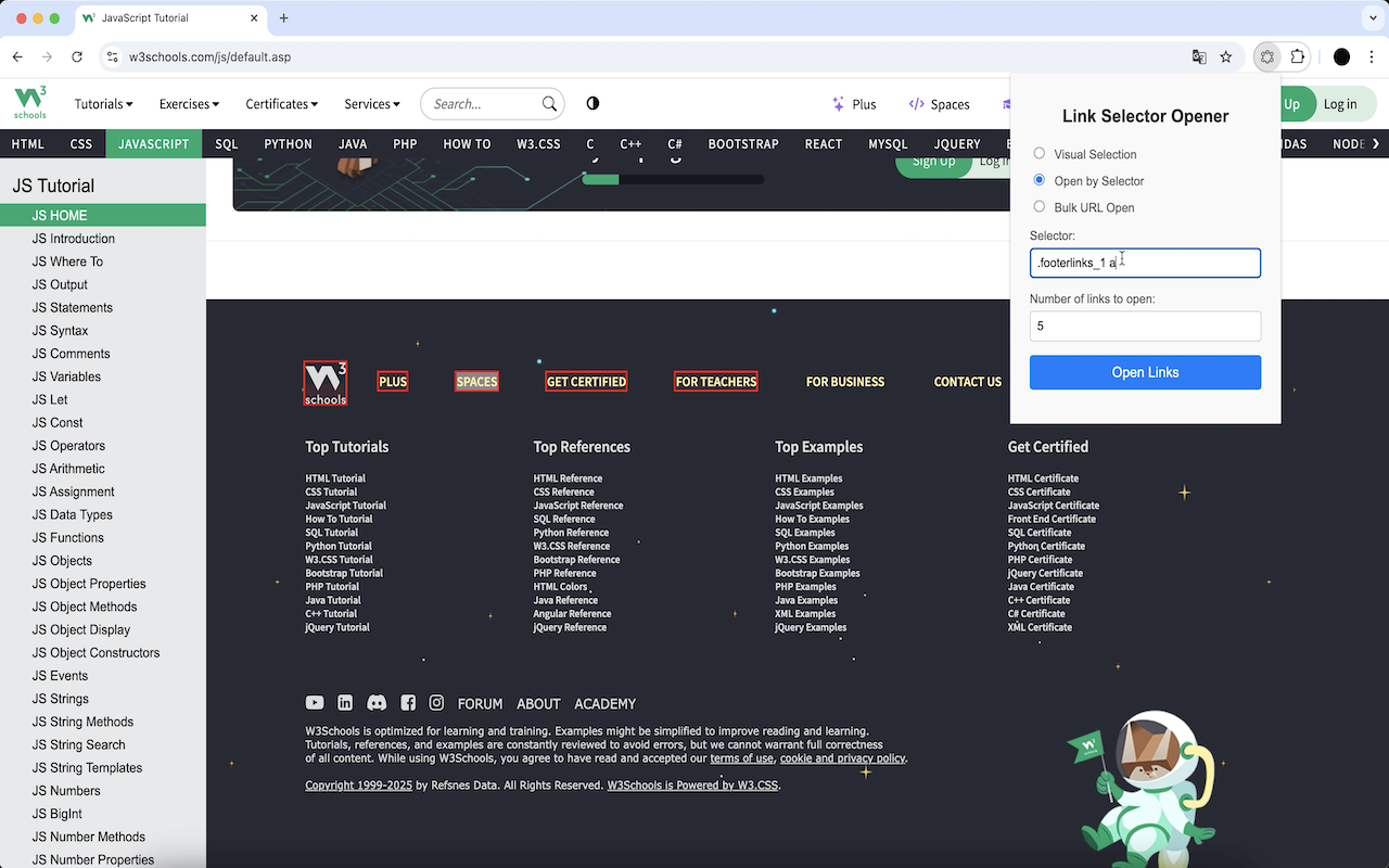 Link Selector Opener chrome谷歌浏览器插件_扩展第5张截图