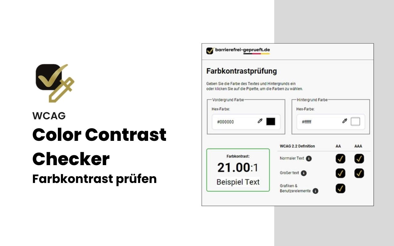 Farbkontrastprüfung - Color Contrast Checker chrome谷歌浏览器插件_扩展第1张截图