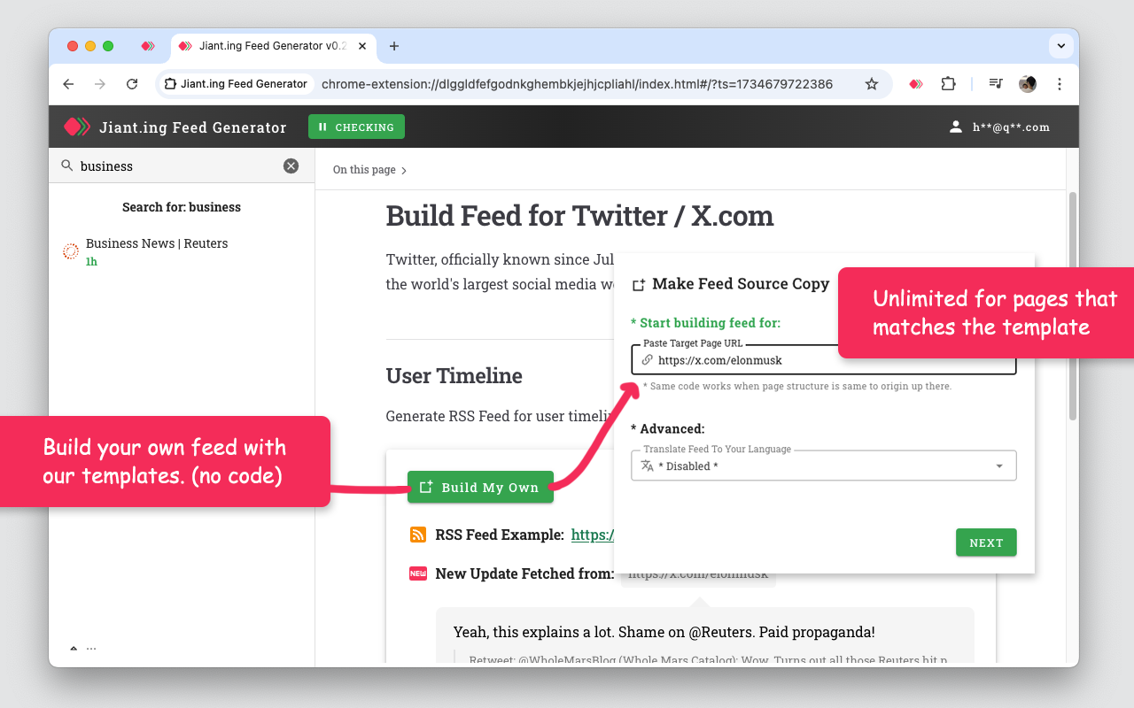 Jiant.ing Monitor & RSS Feed Generator chrome谷歌浏览器插件_扩展第1张截图