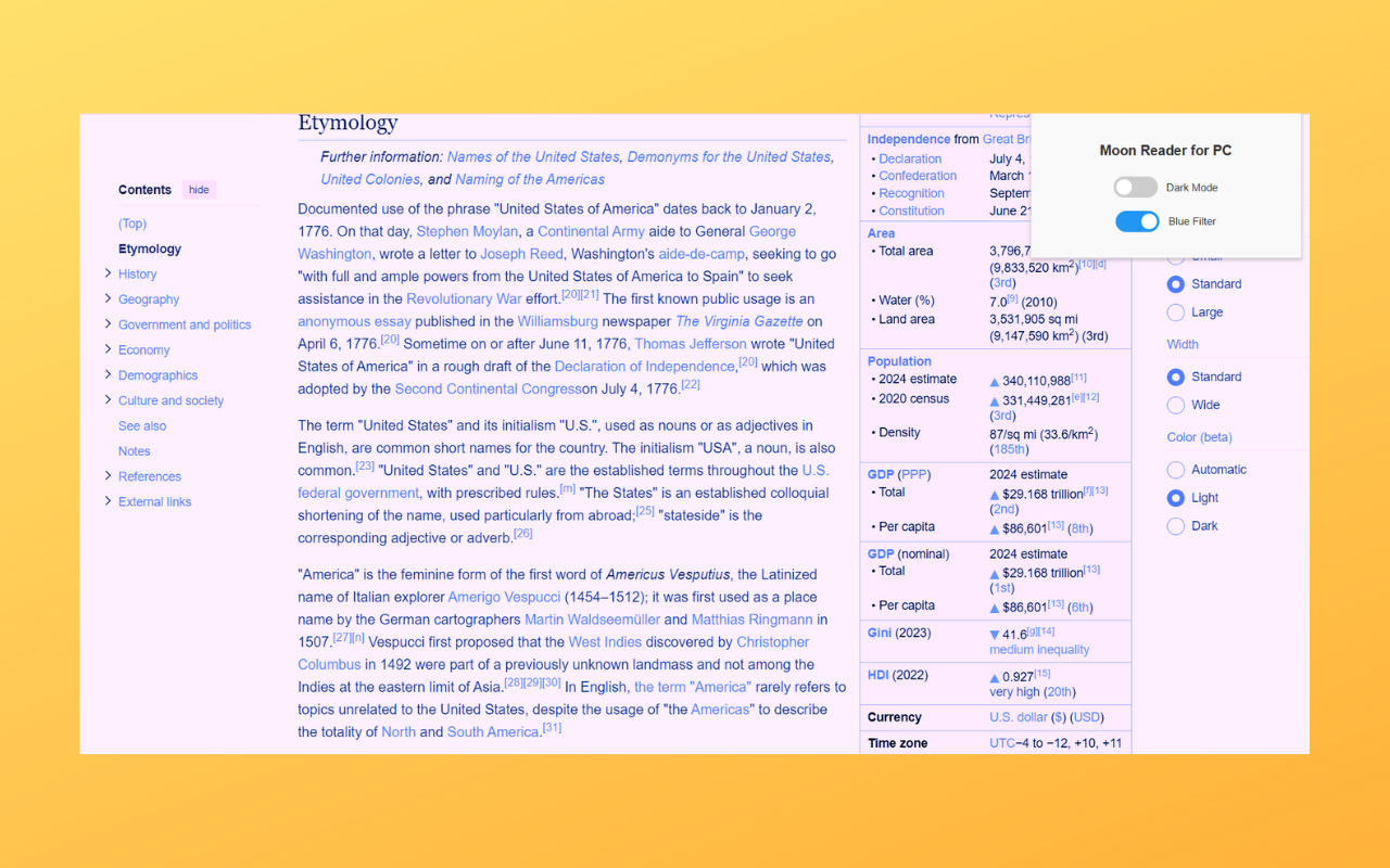 Moon Reader For PC – Eye Comfort Mode chrome谷歌浏览器插件_扩展第3张截图