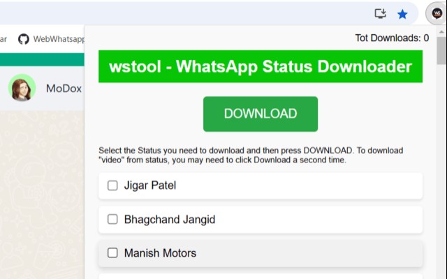 Wstool - WhatsApp status downloader chrome谷歌浏览器插件_扩展第2张截图
