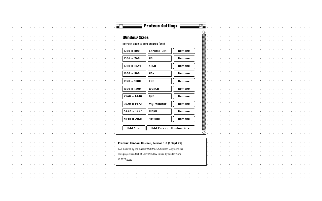 Proteus: Window Resizer chrome谷歌浏览器插件_扩展第1张截图