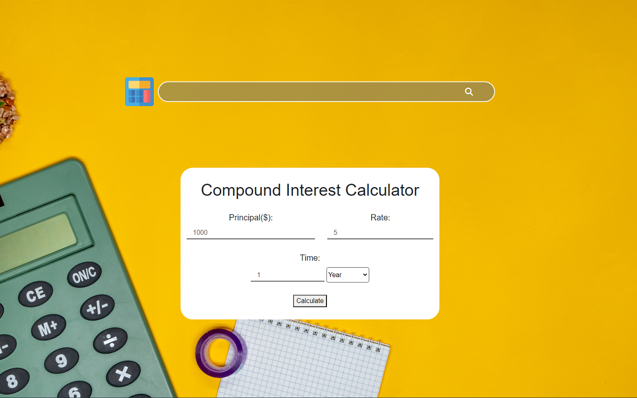 Compound Interest Calculator chrome谷歌浏览器插件_扩展第1张截图