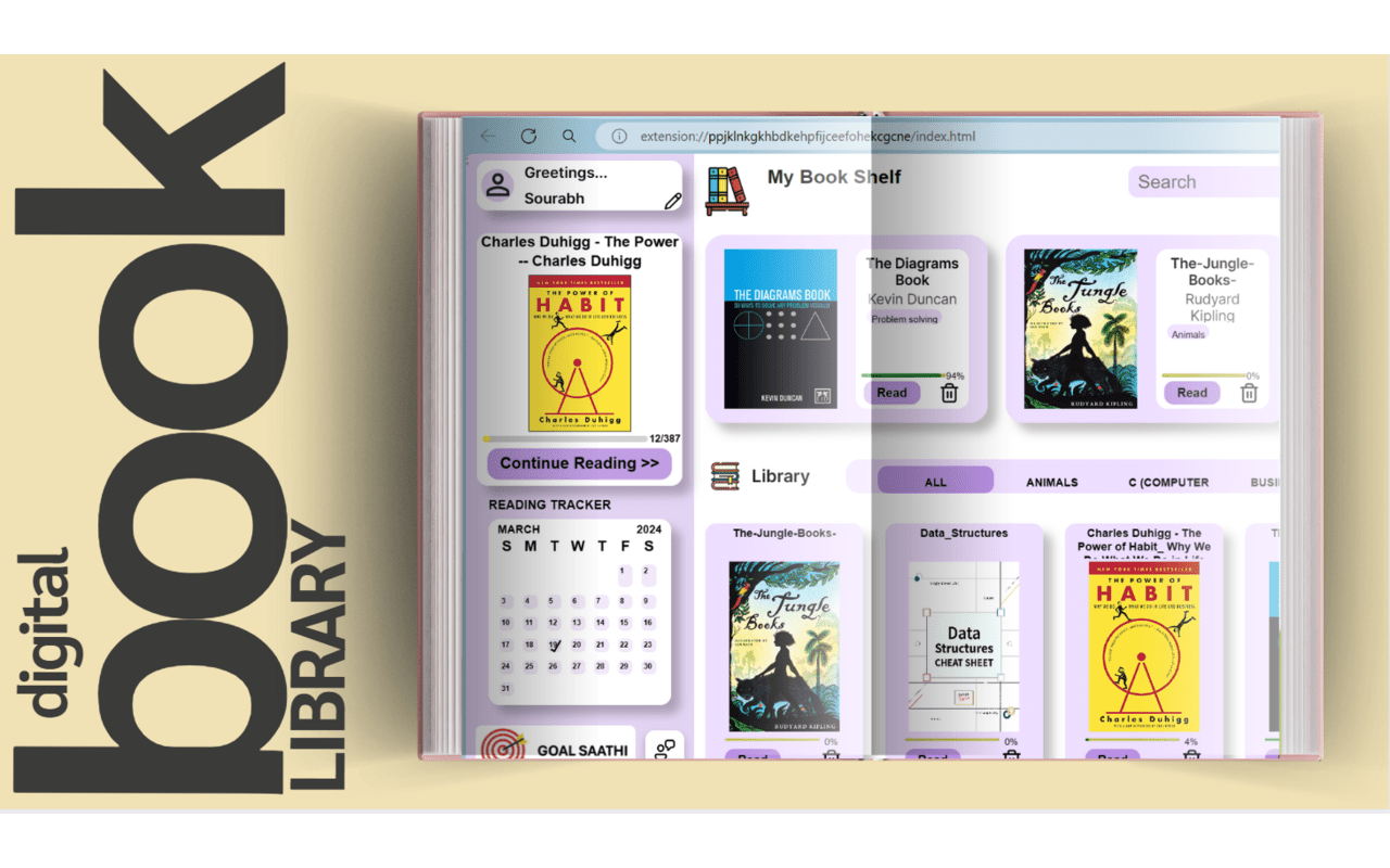 My Bookshelf chrome谷歌浏览器插件_扩展第1张截图