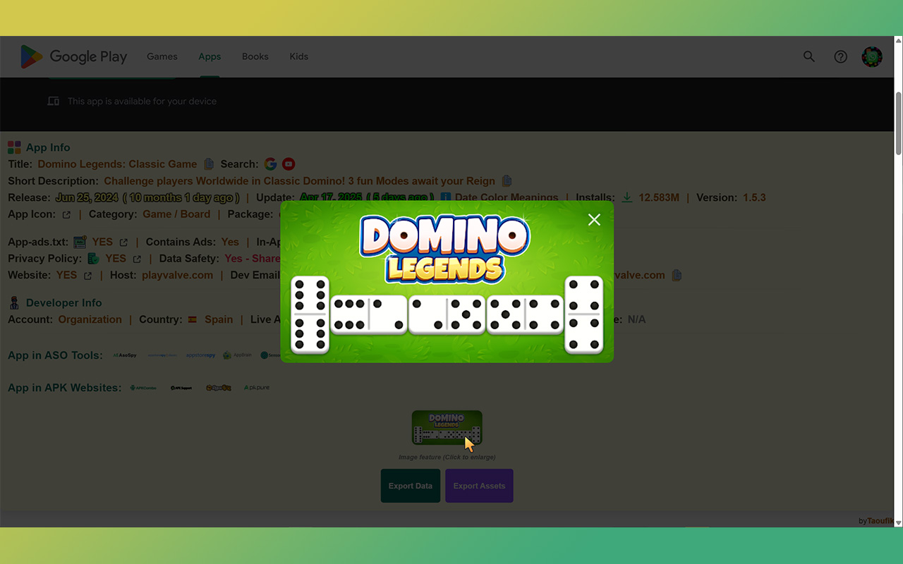 Play Store ASO Tweak by TaoufikGFX chrome谷歌浏览器插件_扩展第2张截图