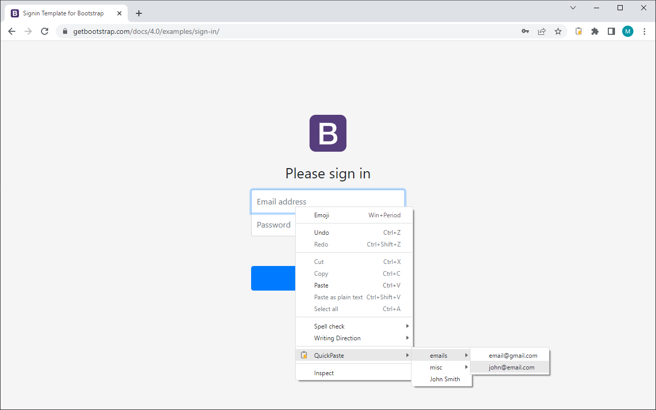 QuickPaste chrome谷歌浏览器插件_扩展第3张截图