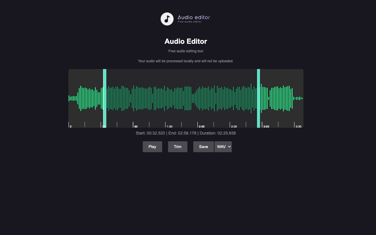 Audio Editor chrome谷歌浏览器插件_扩展第1张截图