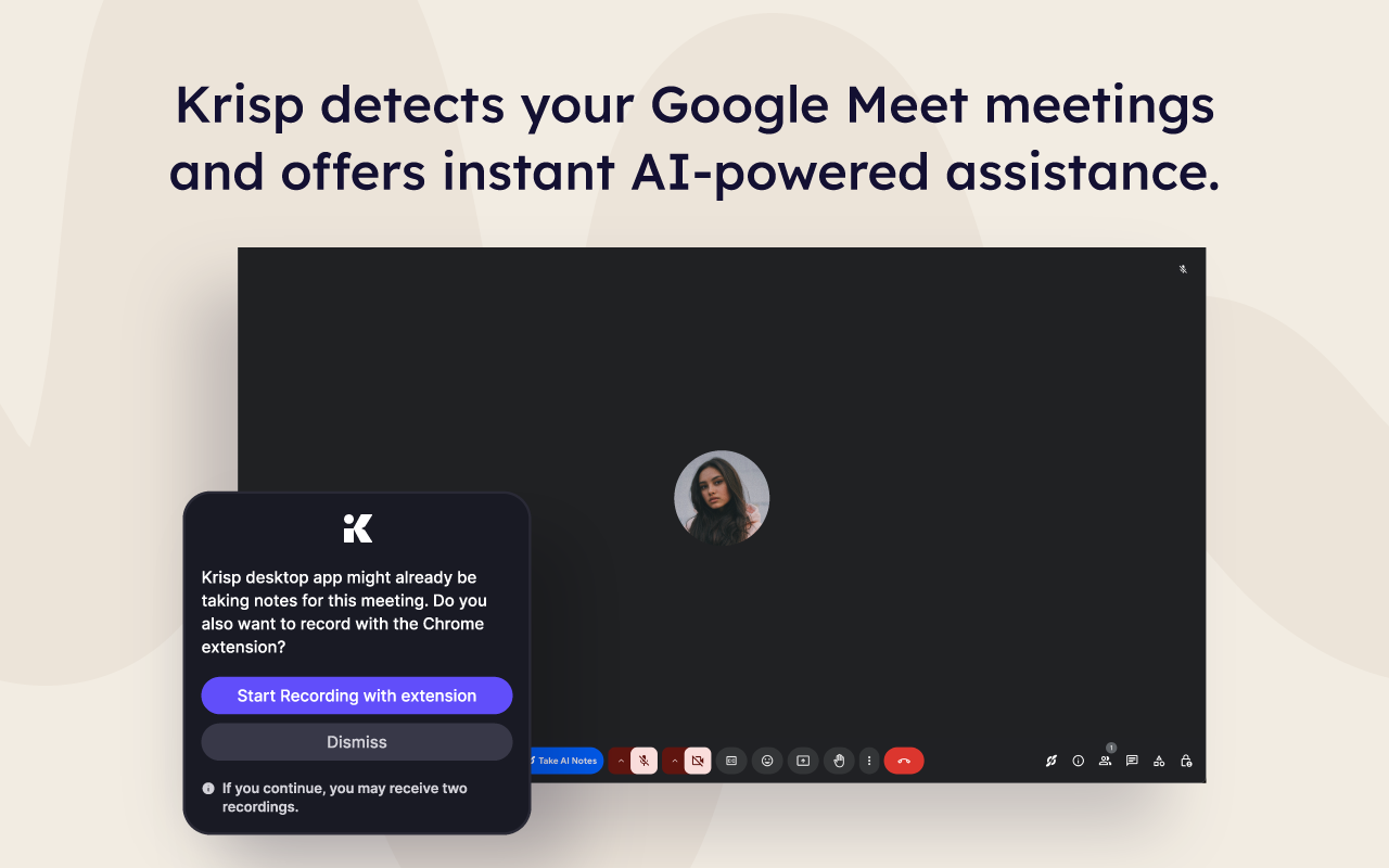 Krisp: AI Note Taker for Meet, Zoom, Teams chrome谷歌浏览器插件_扩展第5张截图