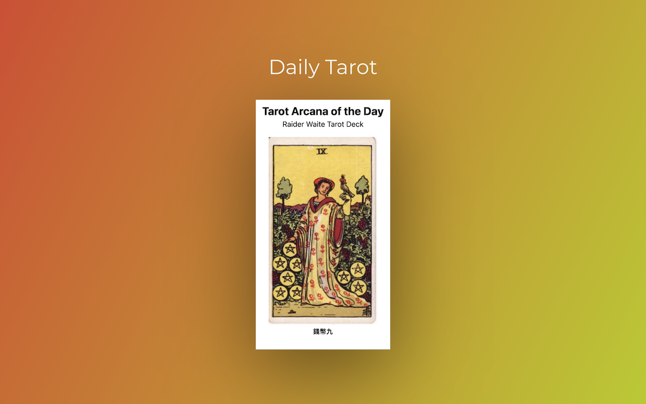 Daily Tarot chrome谷歌浏览器插件_扩展第1张截图