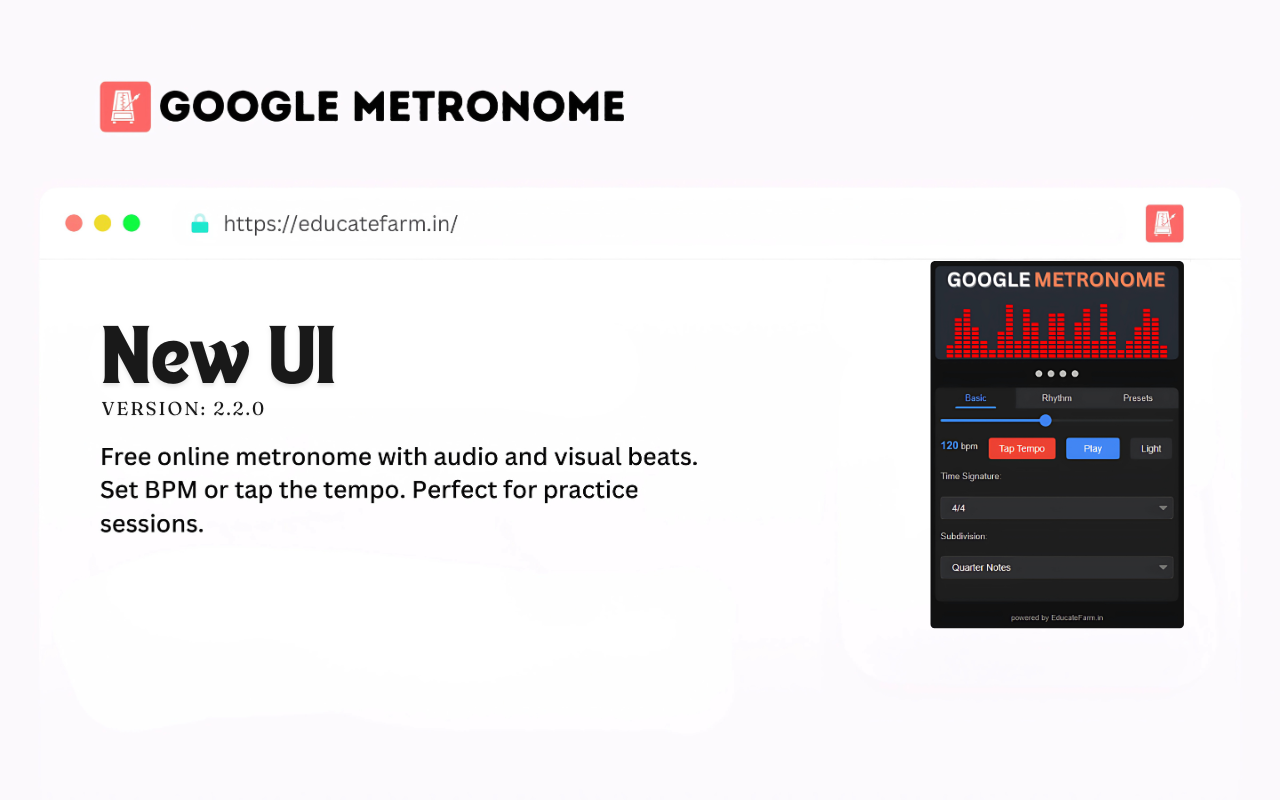 Google Metronome chrome谷歌浏览器插件_扩展第1张截图